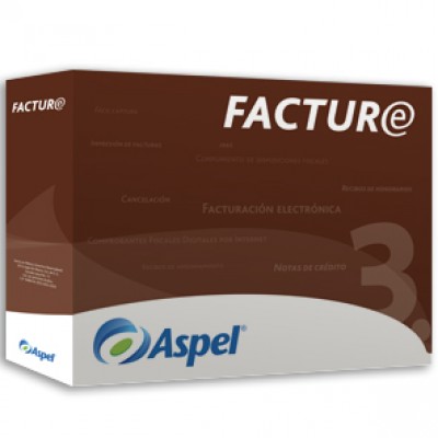 Software administrativo ASPEL FACTURE 3.0 - 1 usuario 99 empresas