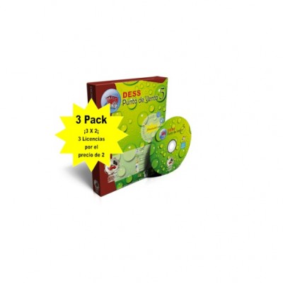 Punto de Venta 5 Paquete 3x2 DESS 3-PDV5-2014 - Español, 3 licencias para 3 equipos