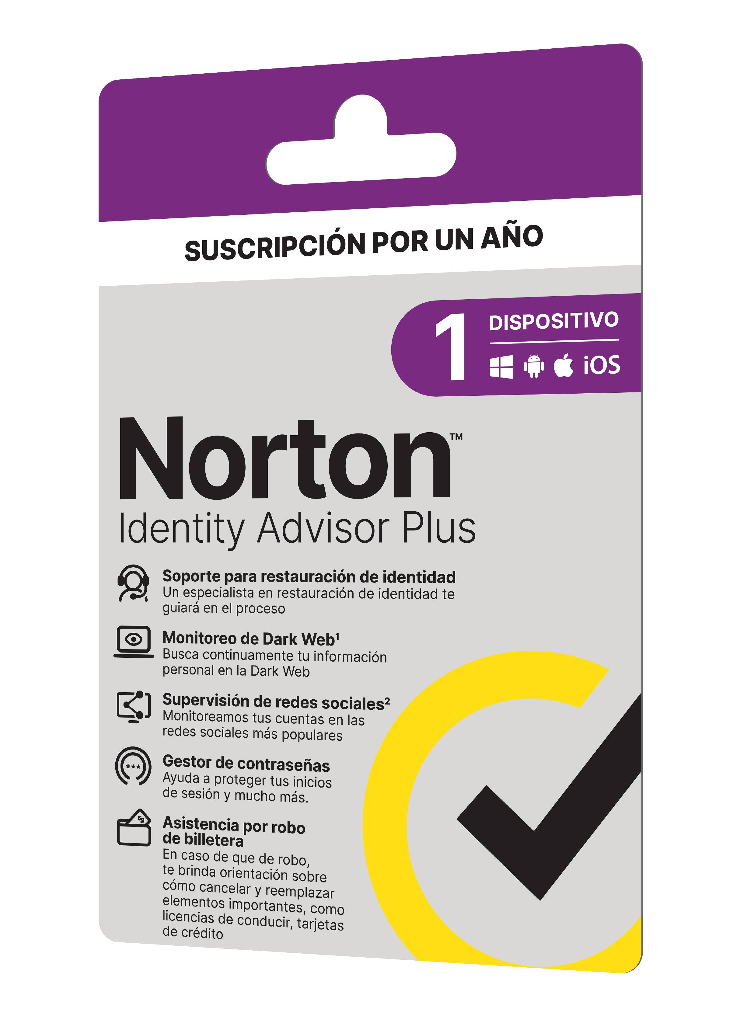 NORTON 360 ADVISOR PLUS 1D 1A 214432701 -