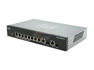 Switch CISCO SG300-10MP - Negro, 152, 1 W