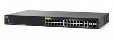 Switch fast ethernet CISCO SF350-24-K9-NA - Negro, 24 puertos