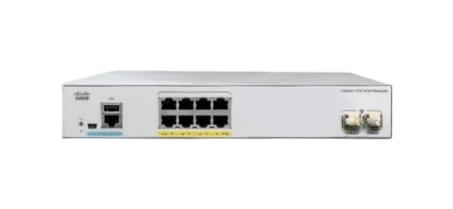 Switch Cisco Catalyst C1000-8T-E-2G-L 8 puertos Gigabit Ethernet - Ext PS, 2x1G SFP, Smartnet se vende por separado