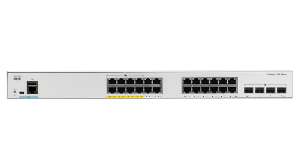 Switch Cisco Catalyst C1000-24T-4G-L 24 puertos Gigabit Ethernet - 4x1G SFP, Smartnet se vende por separado.