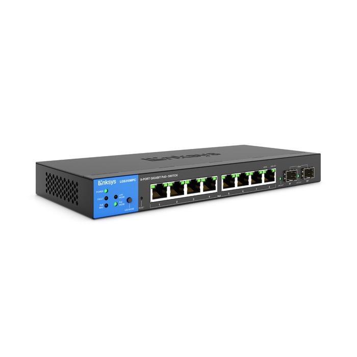 Switch Linksys LGS310MPC PoE Administrable 8 Puertos + 2 SFP -