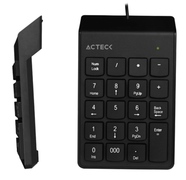 Teclado Numérico  ACTECK AC-932622 - USB, Numérico, Negro, Universal