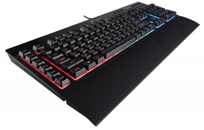 Teclado CORSAIR  K55 RGB Black - USB, QWERTY, Negro, Multicolor