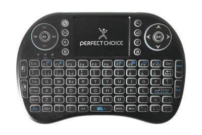 Mini Teclado PERFECT CHOICE PC-201007 - QWERTY, Negro, Universal, Inalámbrico