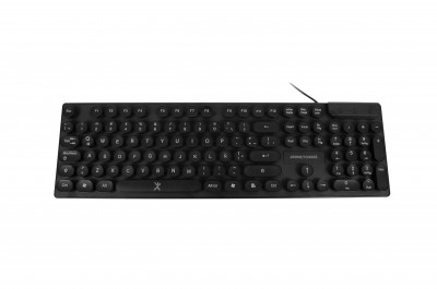 Teclado Alámbrico PERFECT CHOICE PC-201045 - USB, Estándar, Negro, Portátil