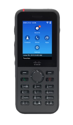 Teléfono IP CISCO CP-8821-K9-BUN - Inalámbrico, con Pantalla 2.4 pulgadas 8821, Altavoz, Negro - incluye Batería y Cargador