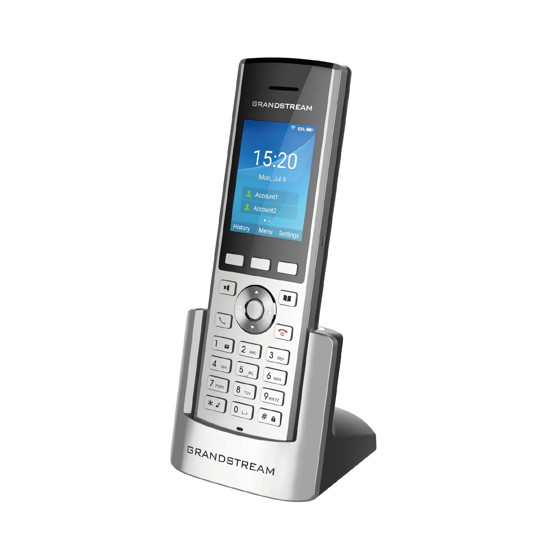 Teléfono Inalámbrico IP WIFI  Grandstream WP810 - 2 líneas, Negro/Plata