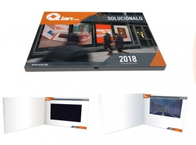 Video Brochure Qian YEWU - 7 pulgadas, Naranja, Blanco, 256 MB, Botones, 1200 mAh