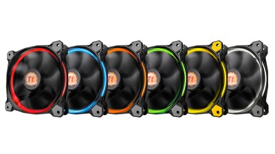 Ventilador THERMALTAKE Riing 12 LED RGB CL-F042-PL12SW-A - Negro, Ventilador, 500 - 1000 RPM