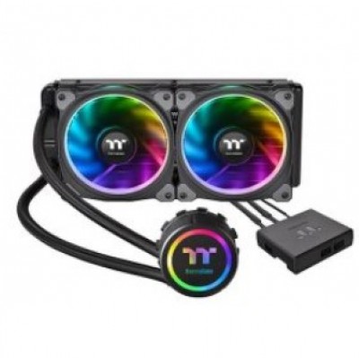 Enfriador Líquido THERMALTAKE Floe Riing RGB 240 TT Premium Edition - Negro, Enfriador, 500 - 1400 RPM