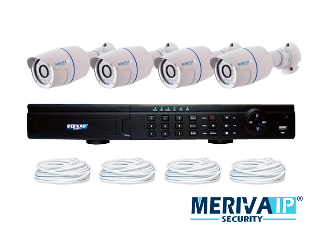 KIT NVR306KIT 1MNVR304 + 4MOB100PE + 4CBLSEXTERIOR30MTS