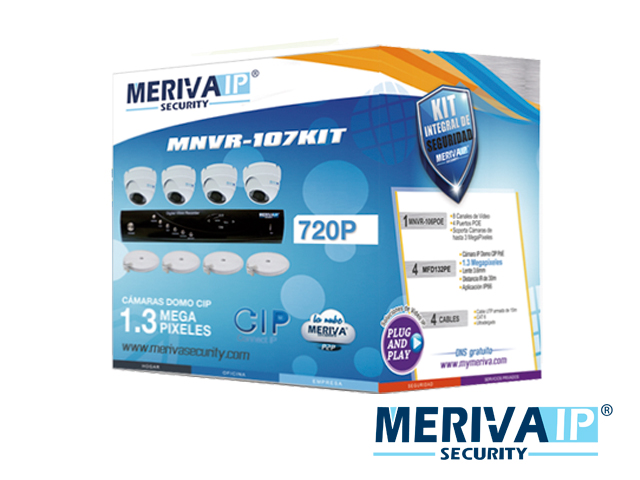 KIT MNVR1444KIT 1 NVR 4CHPOE + 4MOB200SF 2MP + SIN CABLES