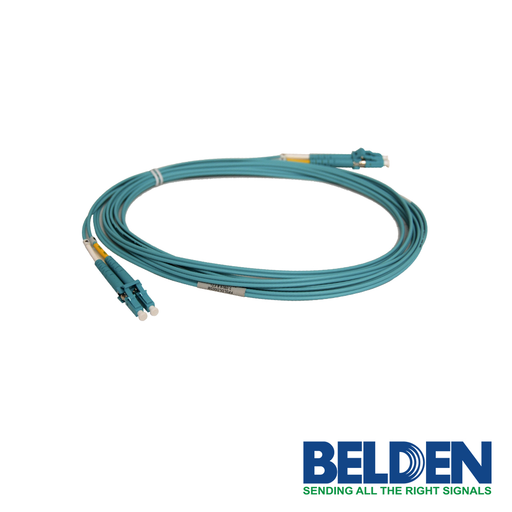 JUMPER FIBRA BELDEN FP3LDLD003M DUPLEX LC-LC 3MTS OM3