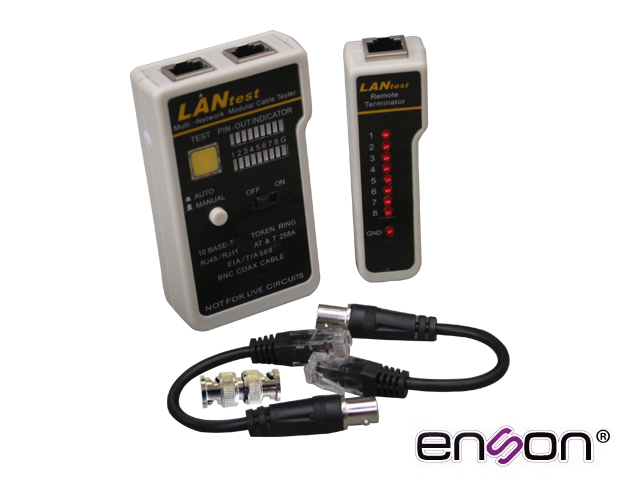 TESTER CABLE LAN ENSON ENS-TELN2 + BNC CONTINUIDAD