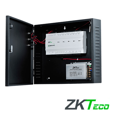 PANEL DE CONTROL DE ACCESO AVANZADO GREENLABEL ZKTECO INBIO460PROBOX KIT GABINETE Y FUENTE 4PUERTAS/8LECTORAS/20,000HUELLAS/60,000TARJETAS/100,00 REGISTROS TCPIP/RS485/ 4INAUX/4OUTAUX COMPATIBLECONLEC