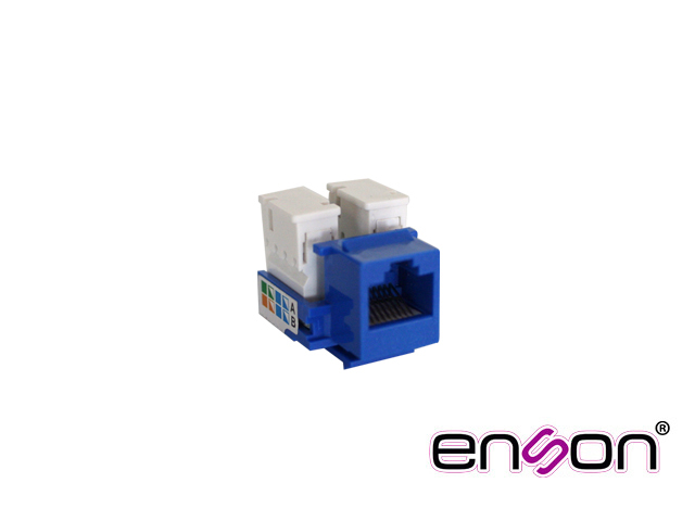 CONECTOR JACK RJ45 CAT5E 90GRADOS ENSON ENS-JC5BL AZUL