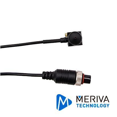 CAMARA MOVIL PINHOLE MERIVA MC409HD 720P 1MP 3.6MM CON AUDIO TECNOLOGIA AHD CONECTOR DIN 4-PIN COMPATIBLE CON DVRS MOVILES
