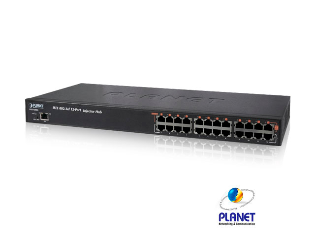 INYECTOR 12PTOS POE PLANET POE-1200G GIGABIT 802.3AF 190W