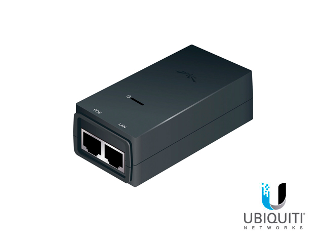 ADAPTADOR POE UBIQUITI POE-24-12W-G GIGABIT 24VDC 0.5A.