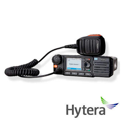 RADIO DIGITAL MOVIL HYTERA MD786 UHF 400-470 MHZ 1024CH 45W DISPLAY LISTO PARA RECEPCION DE DATOS DE PATROL SYSTEM Y DISPATCH SYSTEM