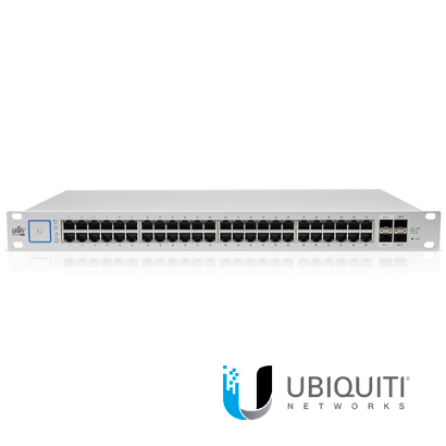 SWITCH POE+ 48GIGA/48POE + 2SFP + 2 SFP Plus ADMINISTRABLE-L2 UBIQUITI US-48-500W BLN
