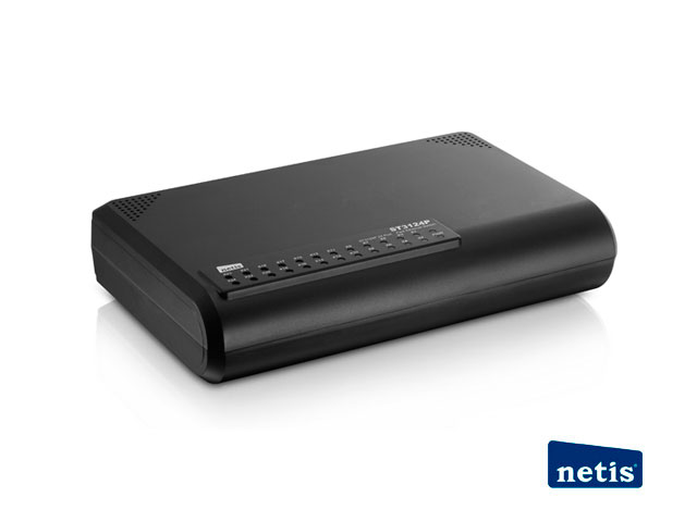 SWITCH 24FAST NO-ADMINISTRABLE NETIS ST-3124P DESKTOP PARA ESCRITORIO