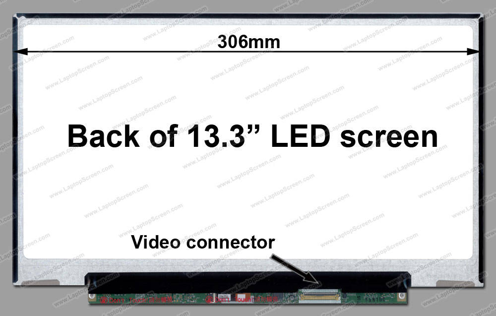 13.3-inch WideScreen (11.3"x7.1") WXGA (1366x768) HD  Glossy LED LT133EE09400