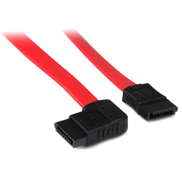 CABLE 30CM SATA SERIAL ATA ROJO ACODADO ANGULO DERECHA