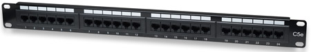 INTELLINET PANEL PARCHEO CAT 5E 24 PTOS 1 NIV. RACK