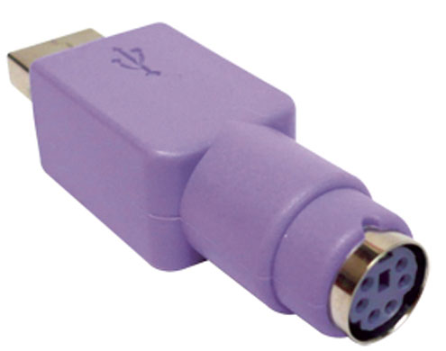 ADAPTADOR USB A PS2 HEMBRA MORADO