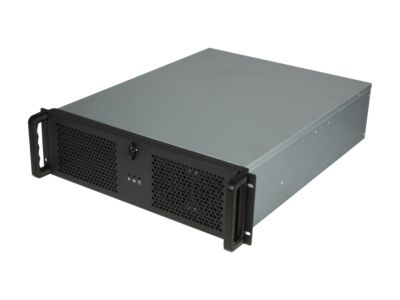 Athena Power RM-3U3D55B75 Black 1.2 mm steel 3U Rackmount Server Case 750W 3 External 5.25\" Drive Bays - OEM
