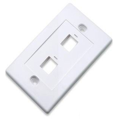 FACE PLATE SERIE CLASICA, 2 SALIDAS, BLANCO INTERNACIONAL