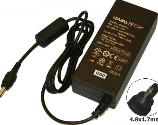 Adaptador OvalTech para Computadora Portatil ACER/HP c/cable 19V/3.94AH