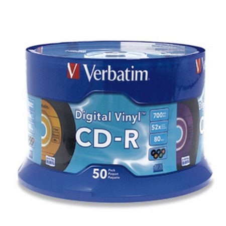 CAMPANA CD-R, GRABABLE VERBATIM 52X 700MB, 80MIN, VINYL , 50 PZAS