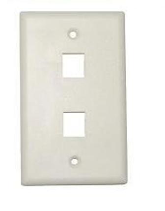 PLACA DE PARED SBE TECH 2 PUERTOS COLOR BLANCO