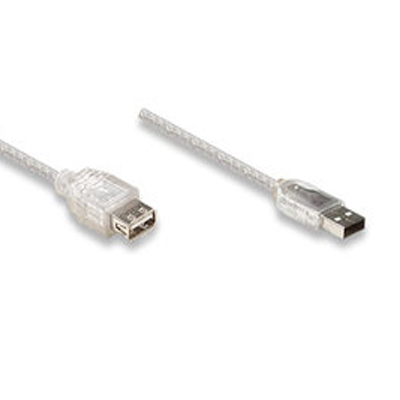 CABLE USB V2.0 EXT. 3.0M PLATA CANSHELL