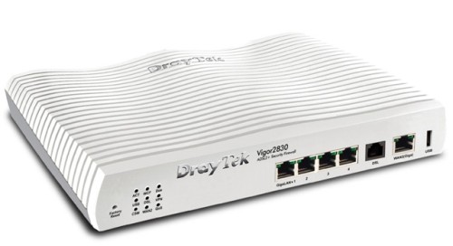 DRAYTEK VIGOR2830- RUTEADOR/ MODEM DSL/ 4 PUERTOS LAN GIGABIT/ 2 WAN/ VPN/ FIREWALL/ 3G