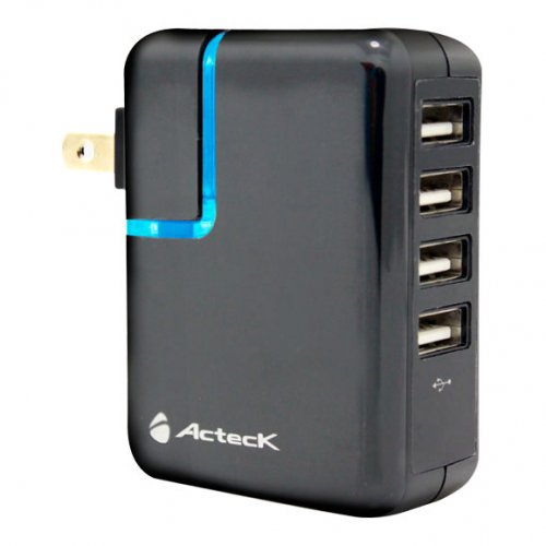 CARGADOR DE PARED PARA DISPOSITIVOS USB 4 PUERTOS / USC500