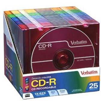 CD-RW REGRABABLE VERBATIM 80MIN, 700MB, 4X, 25 PZAS