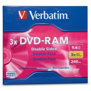 DVD-RAM VERBATIM 9.4GB 3X DOBLE CARA TIPO 4 (1 PZA)