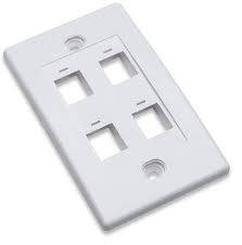 TAPA (FACEPLATE) 4 PERFORACION BLANCO