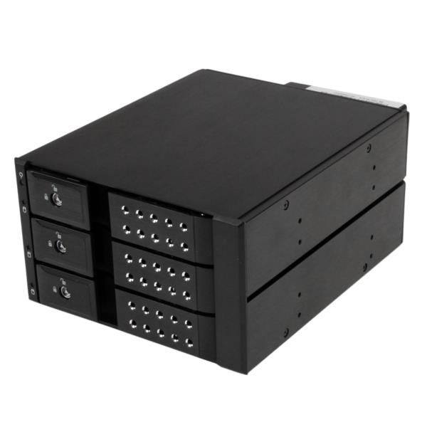 Rack Móvil Backplane con 3 Bahías Hot Swap de 3.5" sin Bandeja SAS SATA - de Intercambio en Caliente