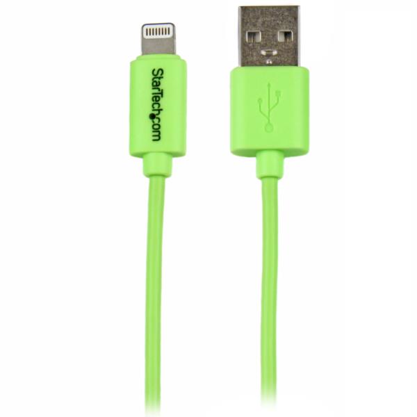 Cable de 1 metro con Conector Lightning de Apple® a USB para iPhone / iPod / iPad - Verde